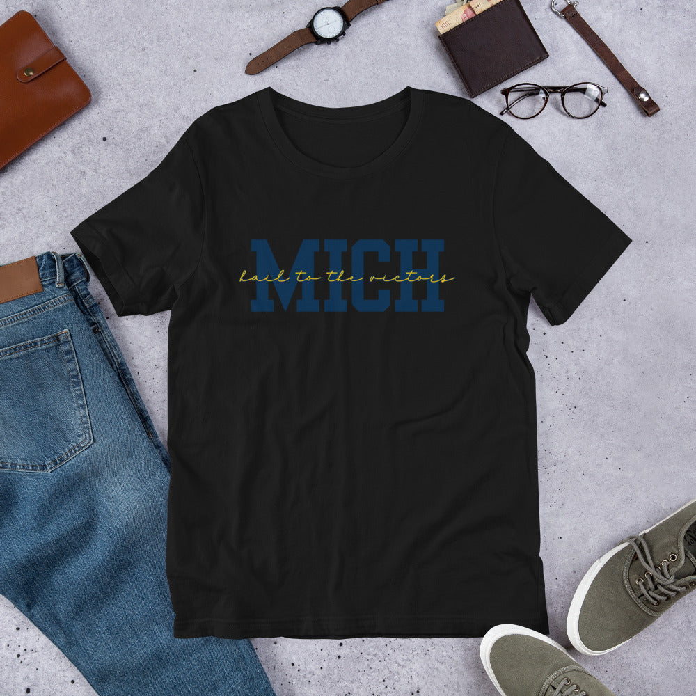 University of Michigan Blue "Hail" Unisex t-shirt