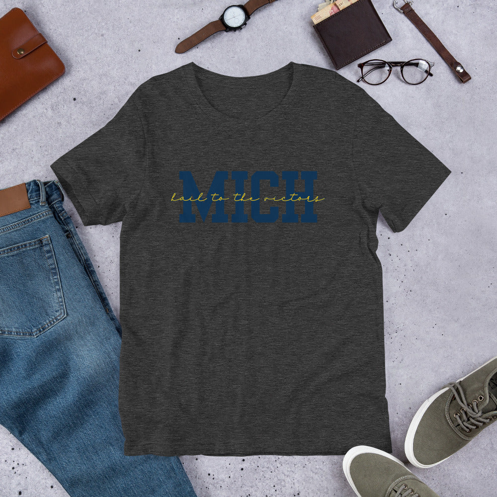University of Michigan Blue "Hail" Unisex t-shirt