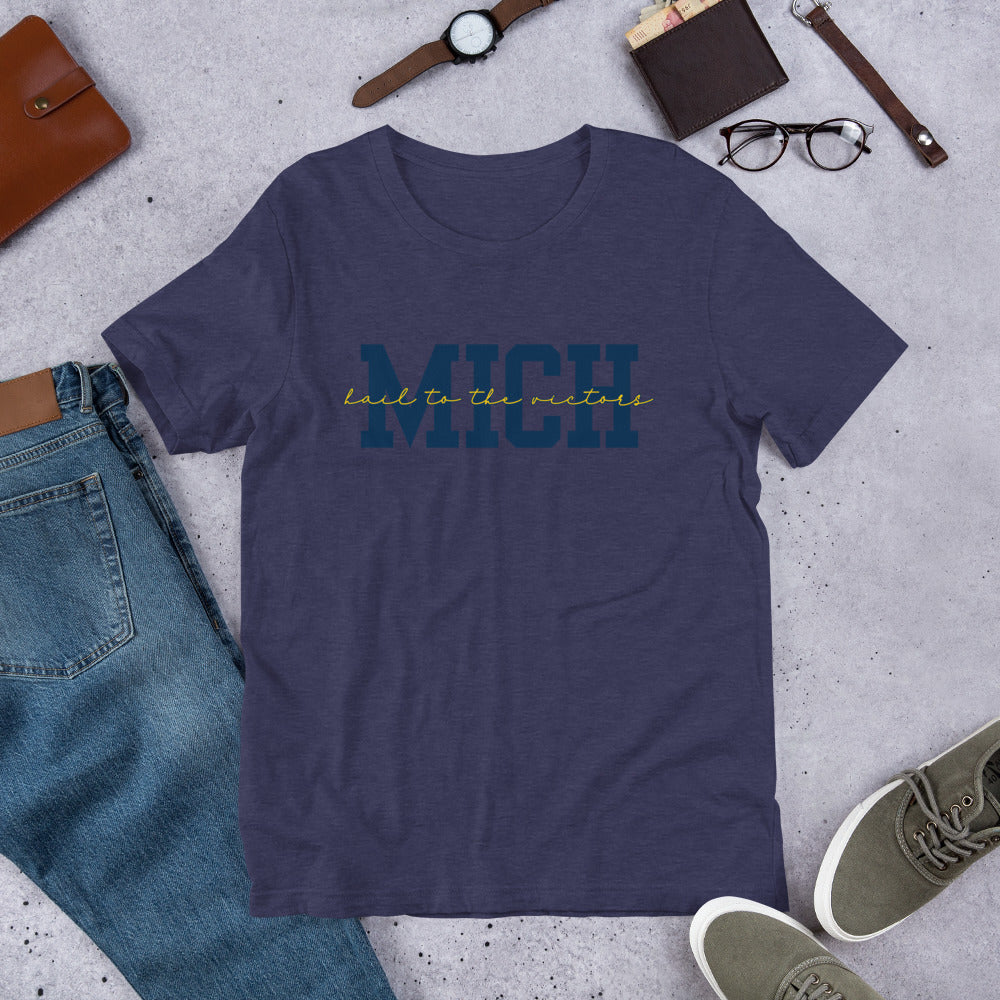 University of Michigan Blue "Hail" Unisex t-shirt