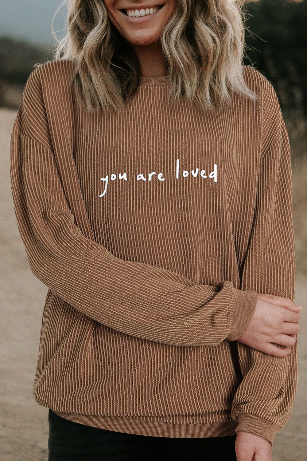 You are Loved Graphic Dropped Shoulder Sweatshirt