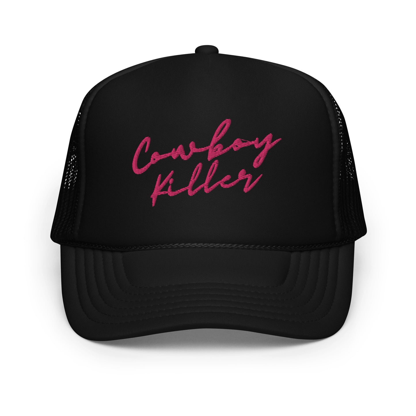 Cowboy Killer Foam Trucker Hat - Pink Embroidery