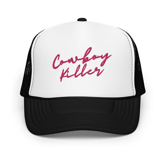 Cowboy Killer Foam Trucker Hat - Pink Embroidery