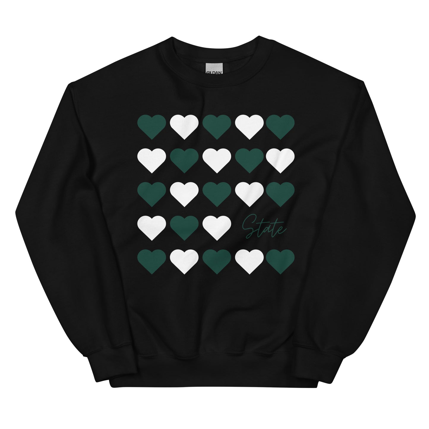 Michigan State University Hearts Unisex Crewneck