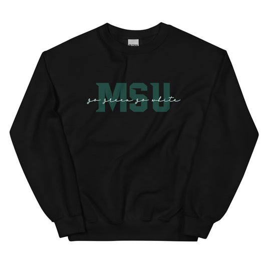 Michigan State "Go Green Go White" Unisex Crewneck