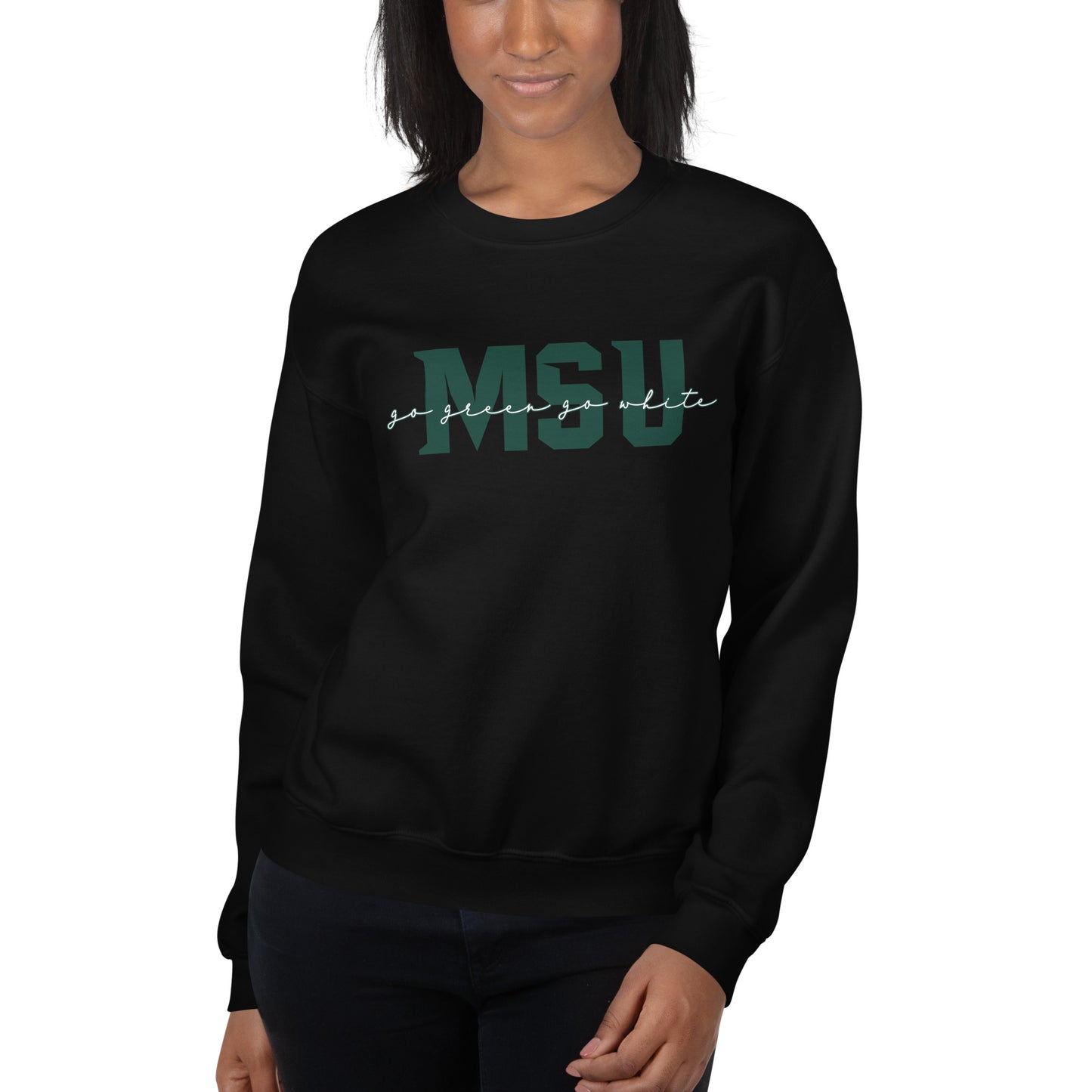 Michigan State "Go Green Go White" Unisex Crewneck