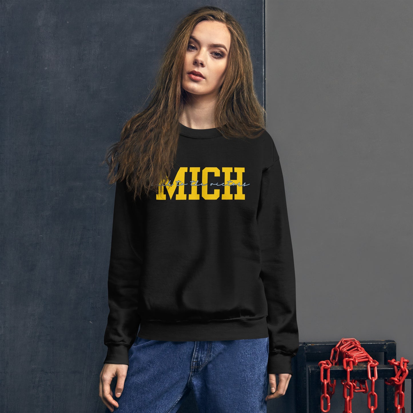 University of Michigan Yellow "Hail" Unisex Sweatshirt