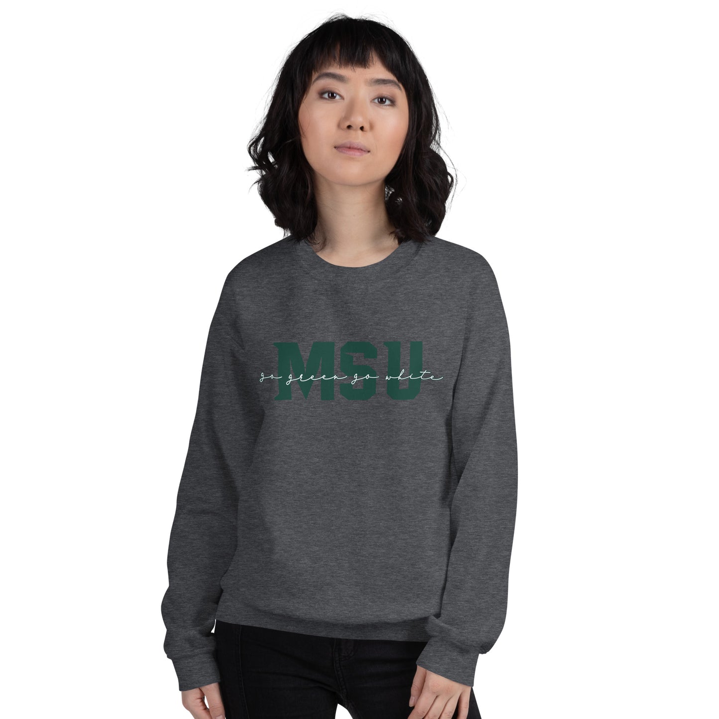 Michigan State "Go Green Go White" Unisex Crewneck