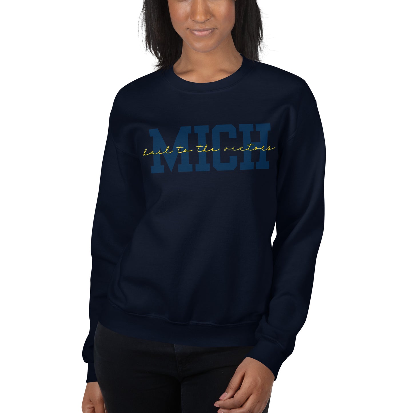 University of Michigan Blue "Hail" Unisex Crewneck