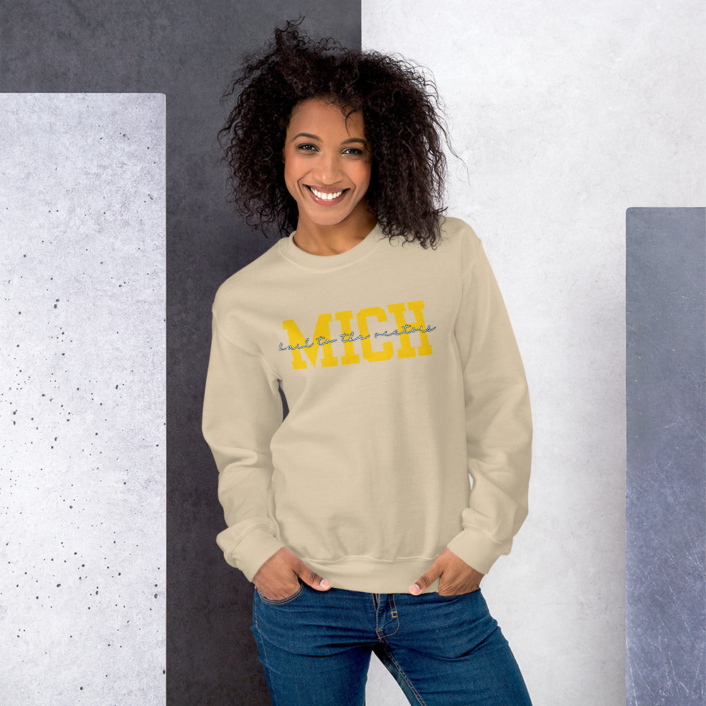 University of Michigan Yellow "Hail" Unisex Sweatshirt