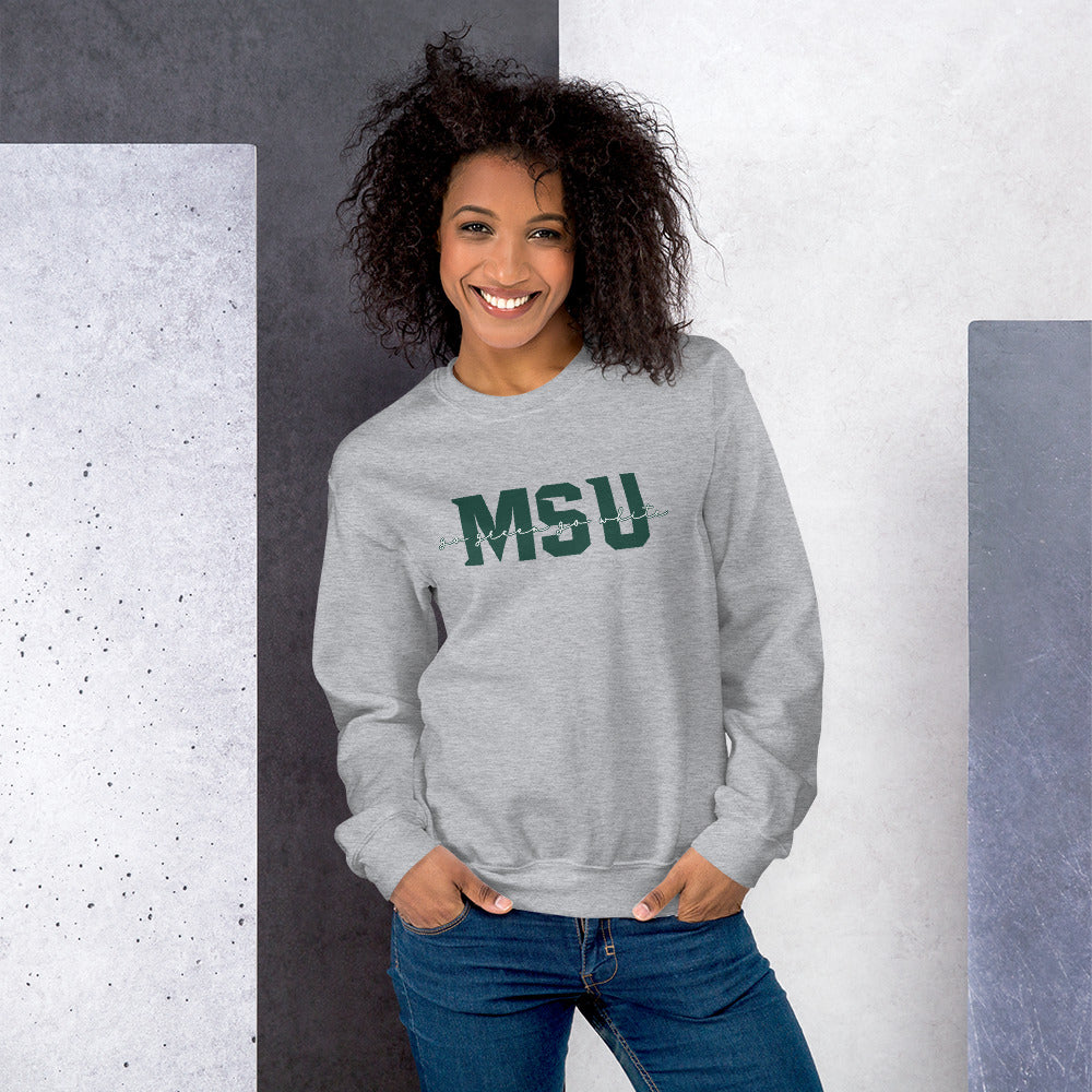 Michigan State "Go Green Go White" Unisex Crewneck