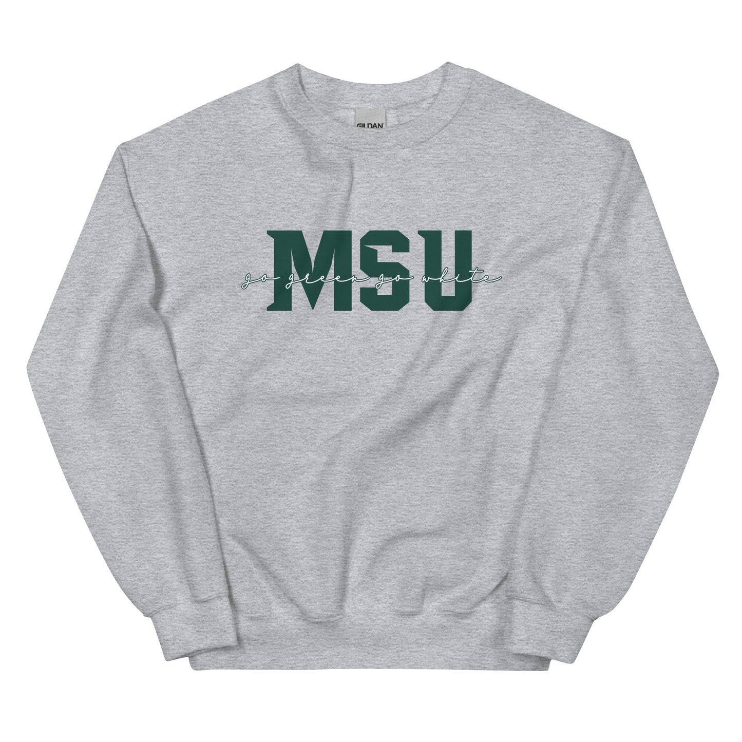 Michigan State "Go Green Go White" Unisex Crewneck