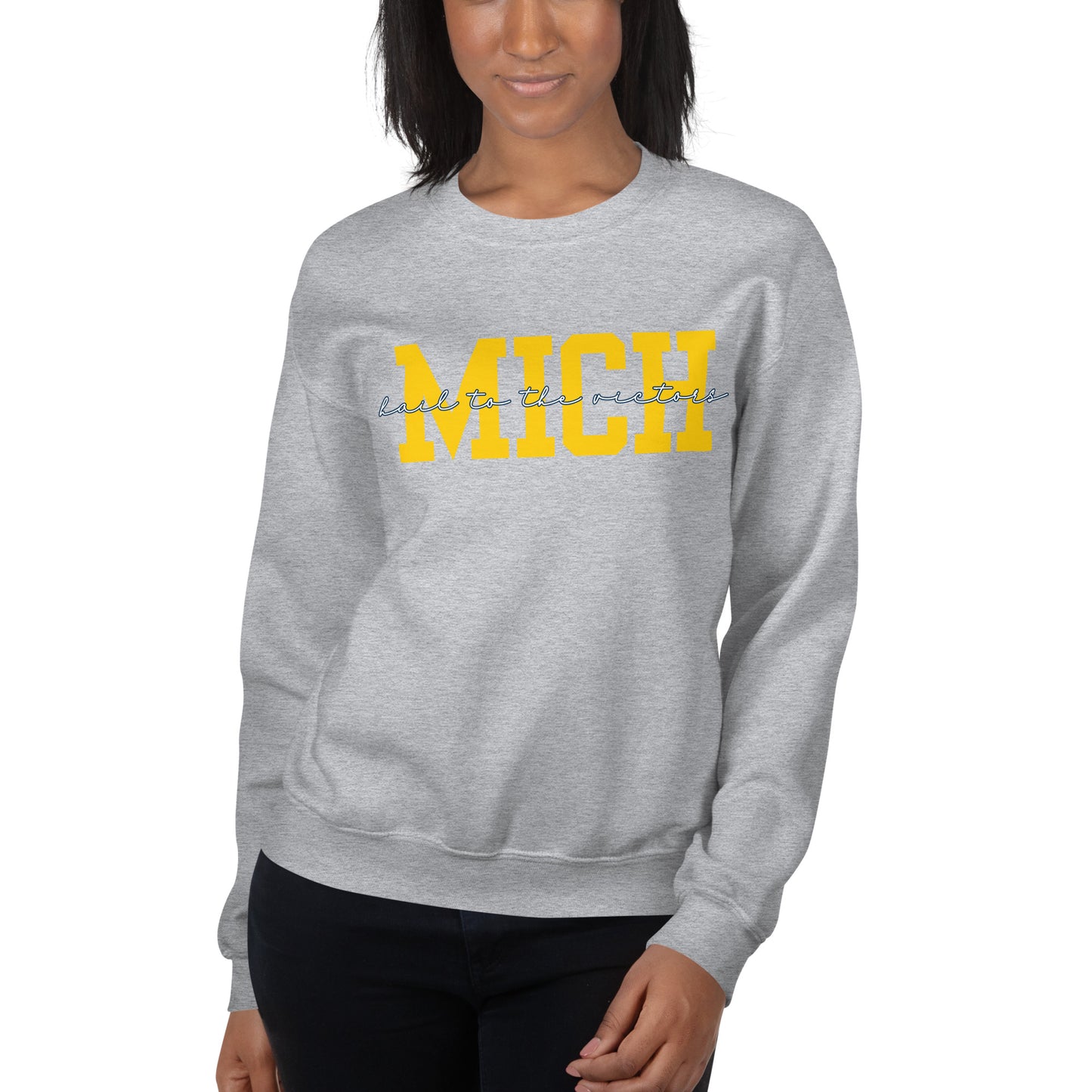 University of Michigan Yellow "Hail" Unisex Sweatshirt