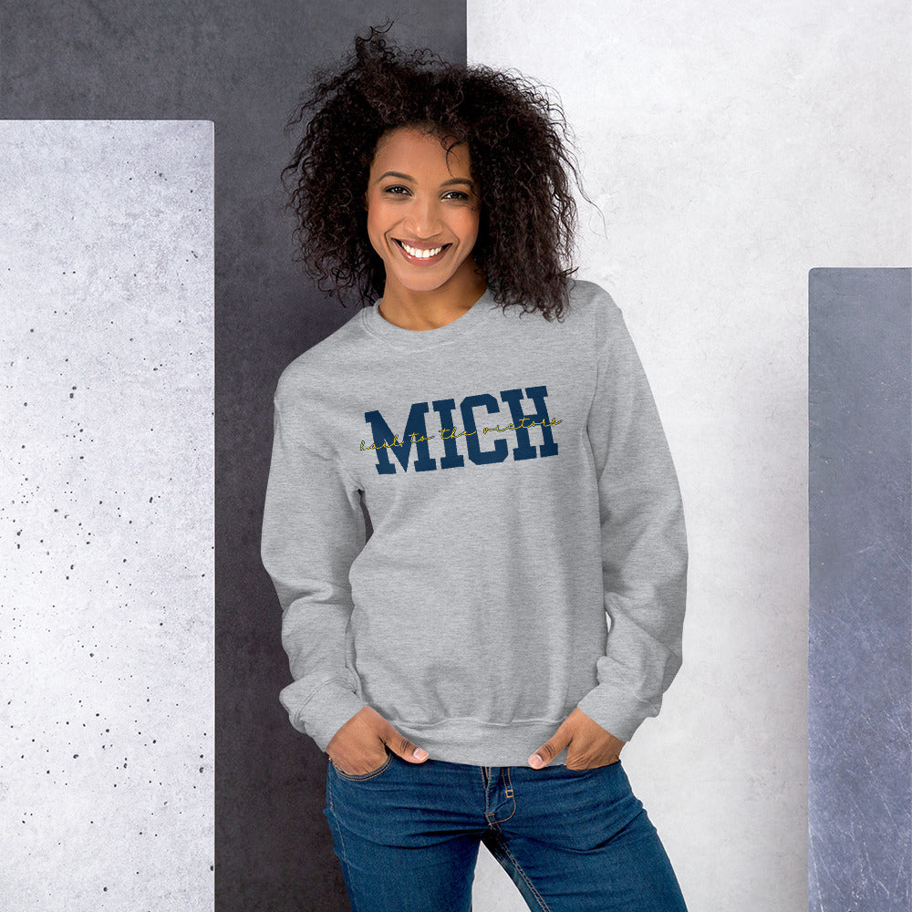 University of Michigan Blue "Hail" Unisex Crewneck