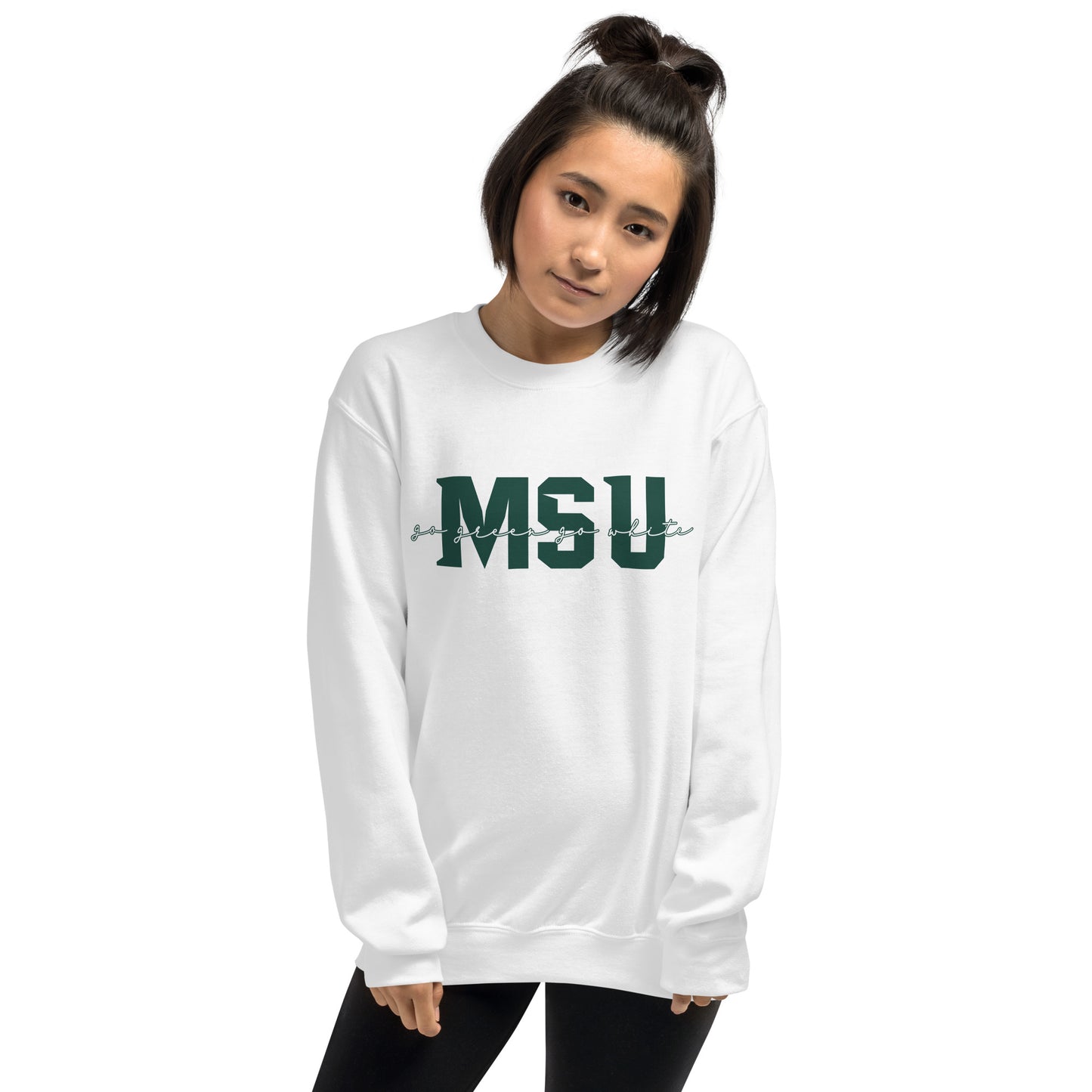 Michigan State "Go Green Go White" Unisex Crewneck