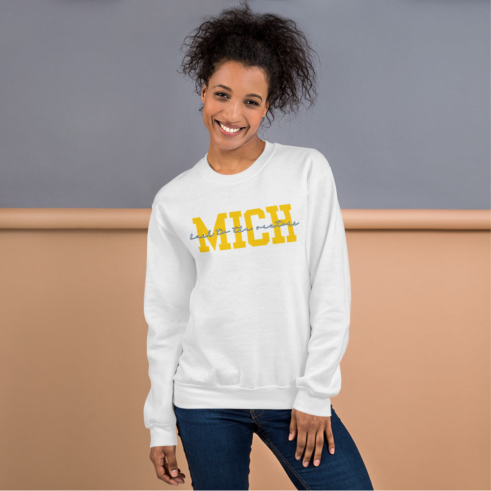 University of Michigan Yellow "Hail" Unisex Sweatshirt