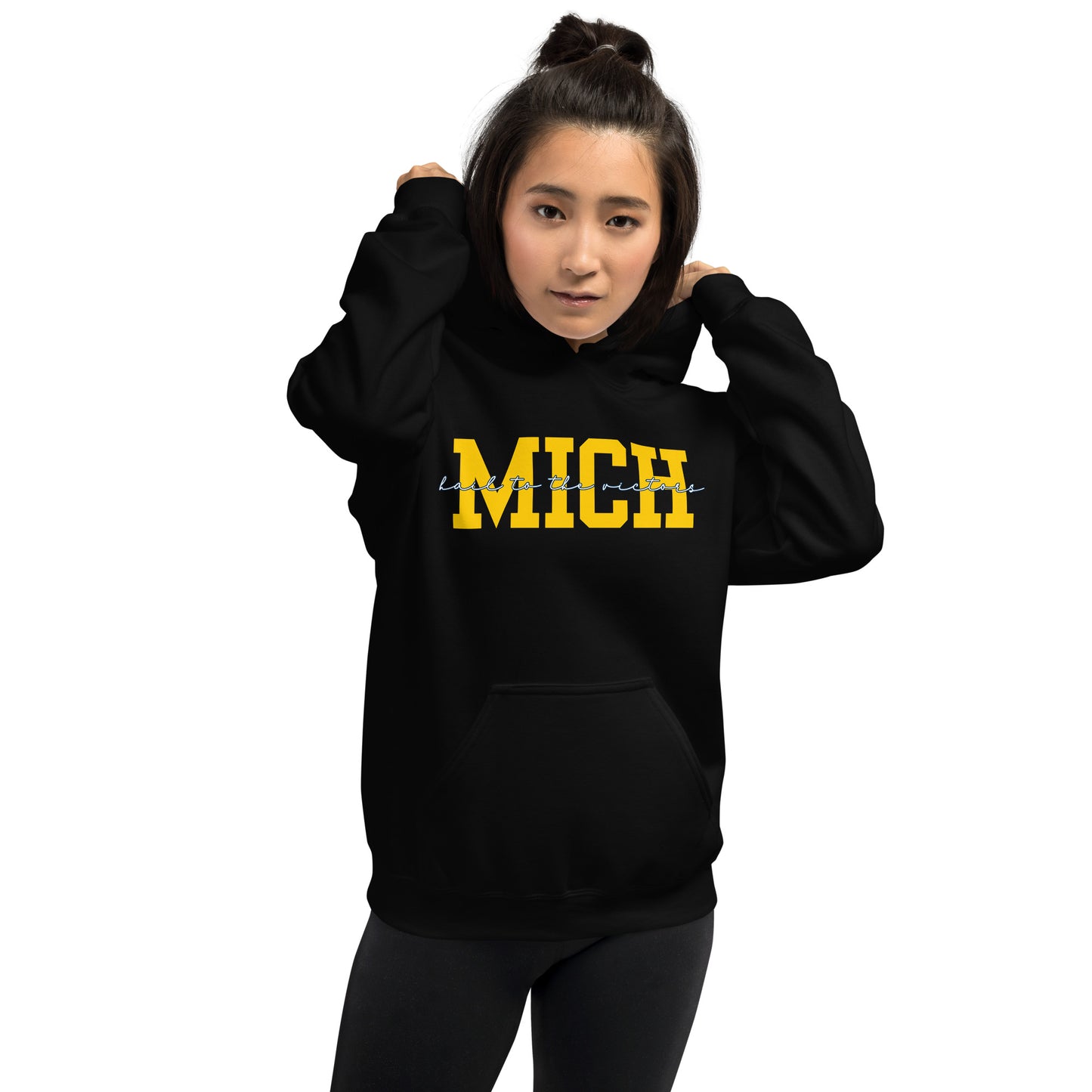 University of Michigan Yellow "Hail" Unisex Hoodie