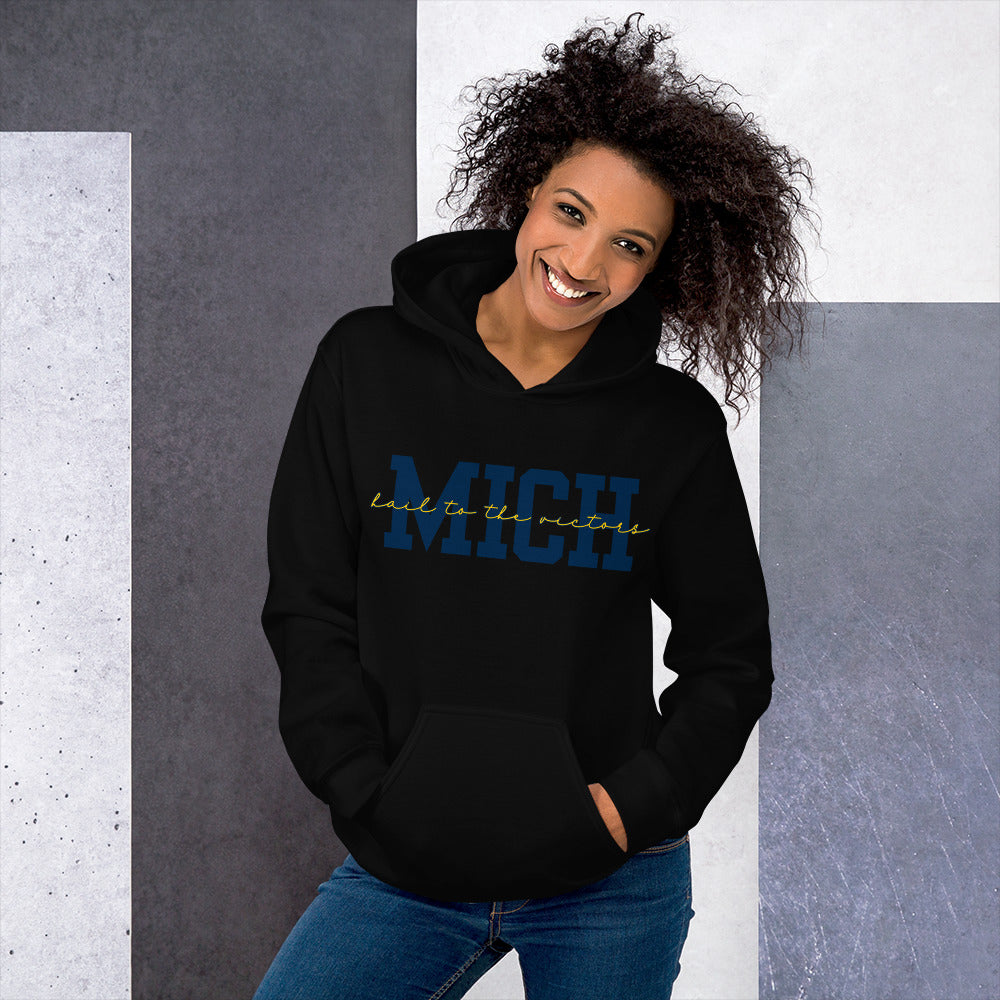 University of Michigan Blue "Hail" Unisex Hoodie