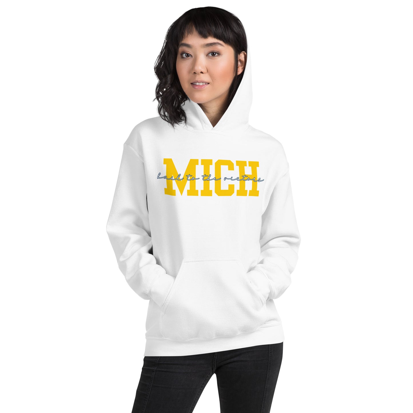 University of Michigan Yellow "Hail" Unisex Hoodie