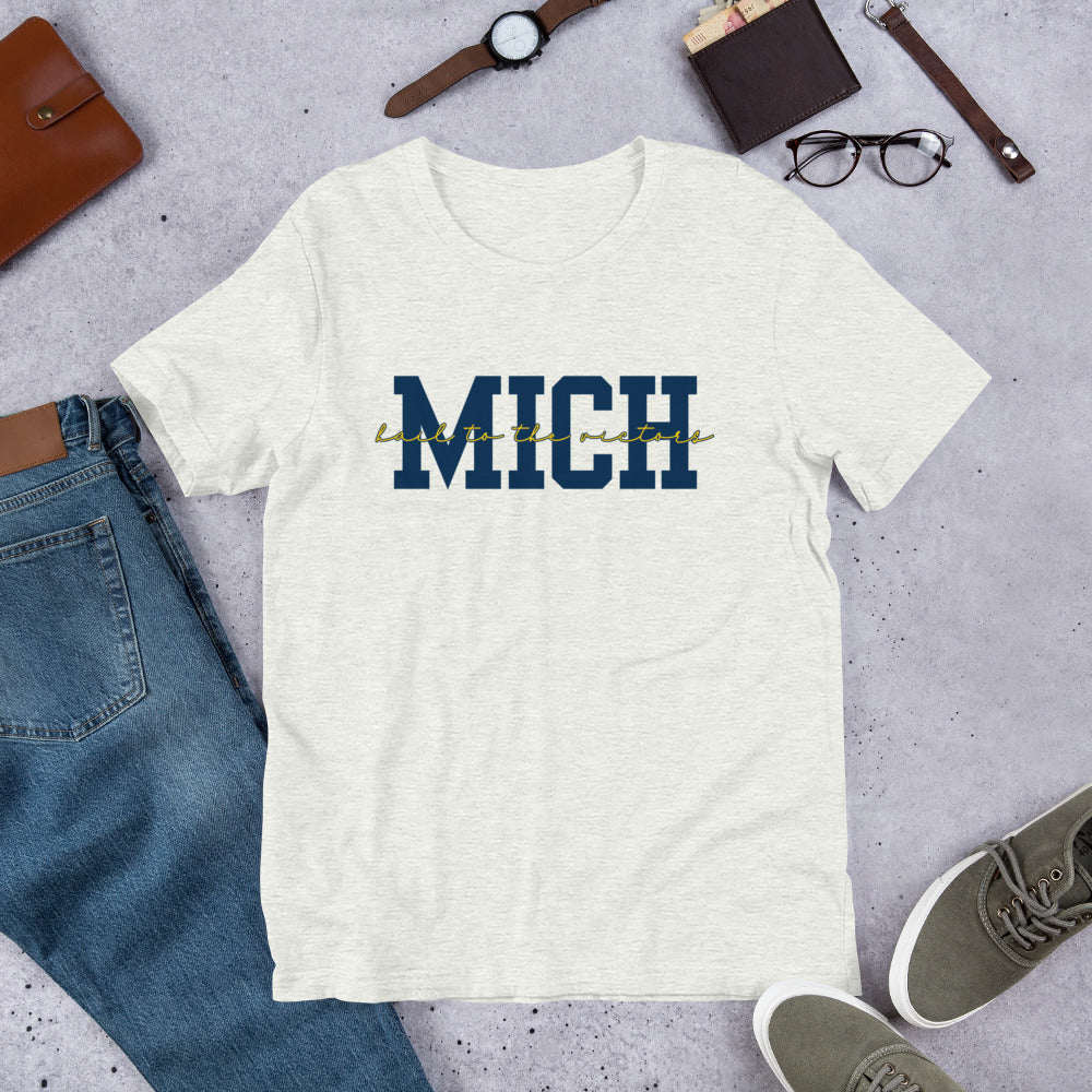 University of Michigan Blue "Hail"  Unisex t-shirt