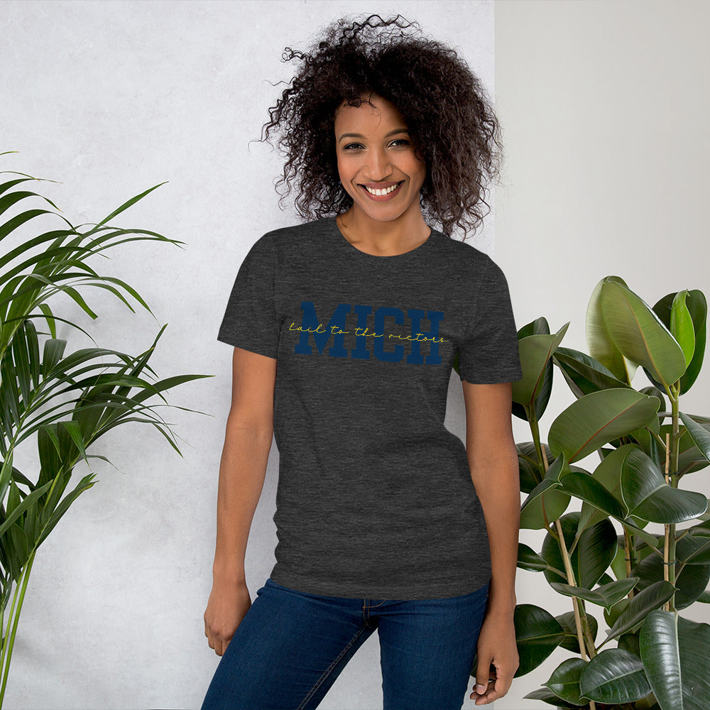 University of Michigan Blue "Hail"  Unisex t-shirt