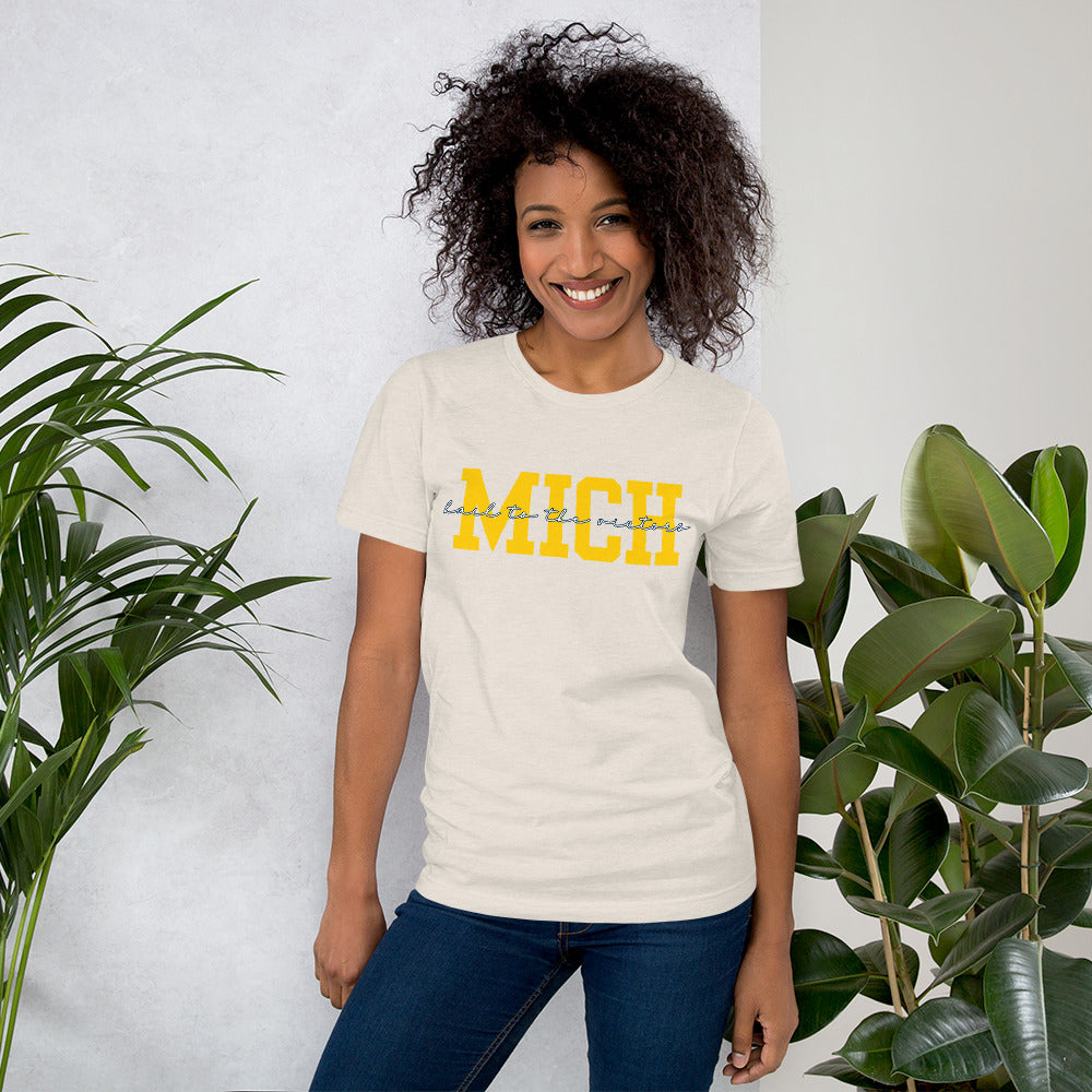 University of Michigan Yellow "Hail" Unisex t-shirt