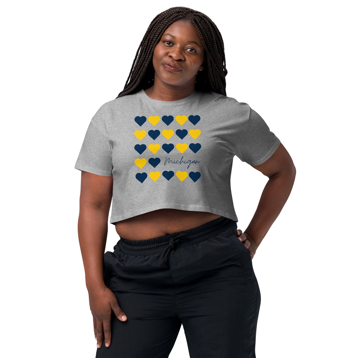 University of Michigan Hearts Women’s crop top