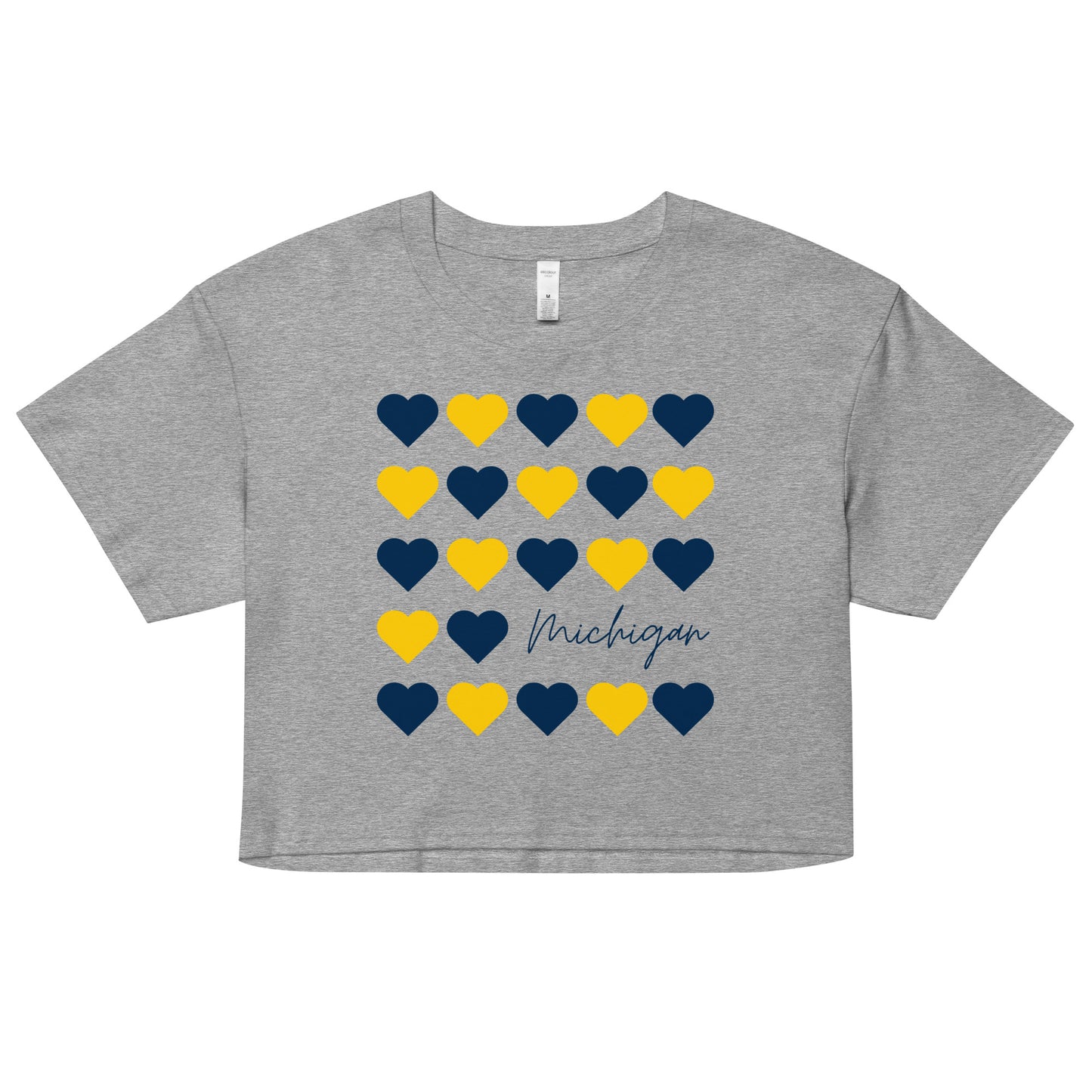 University of Michigan Hearts Women’s crop top