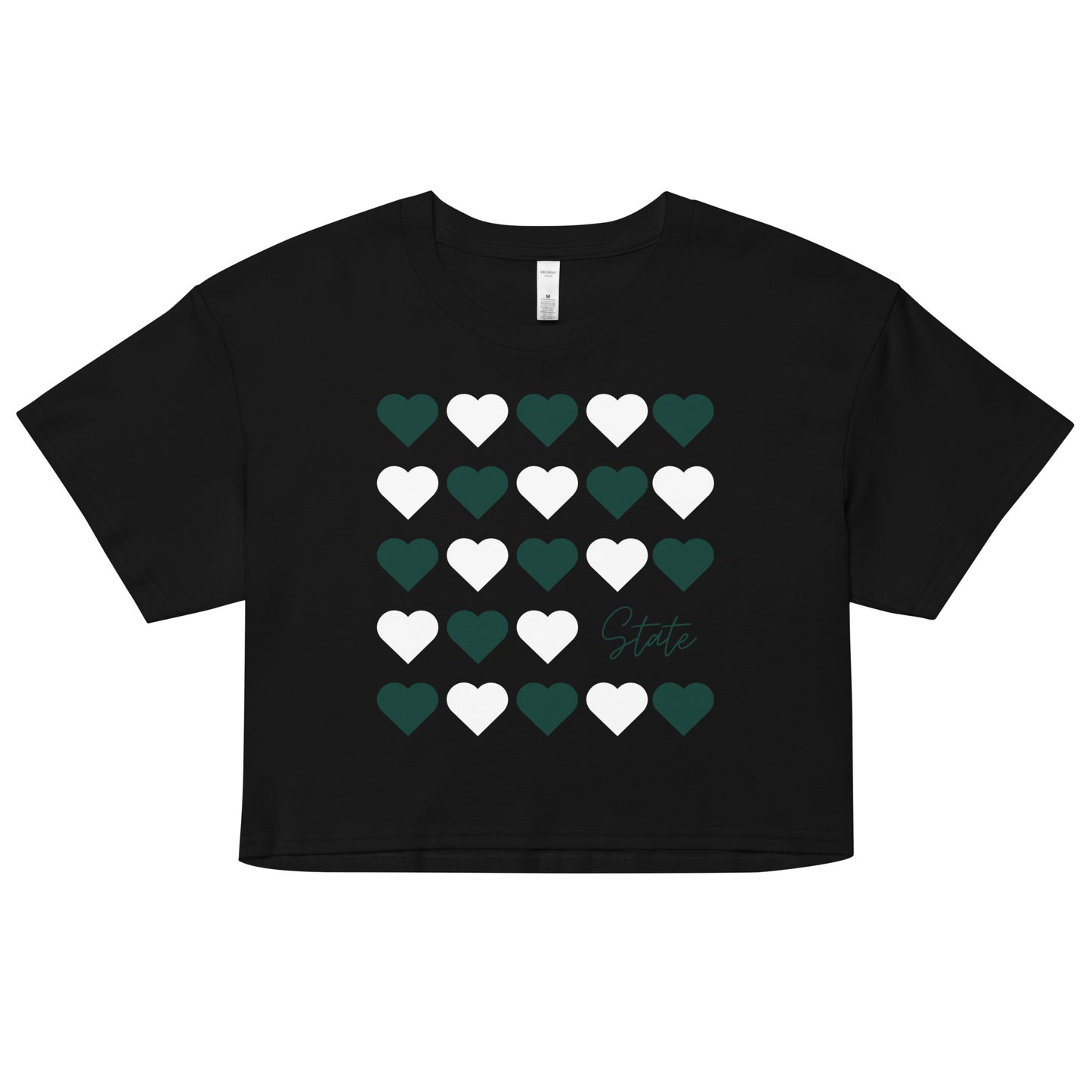 Michigan State University Hearts Women’s crop top