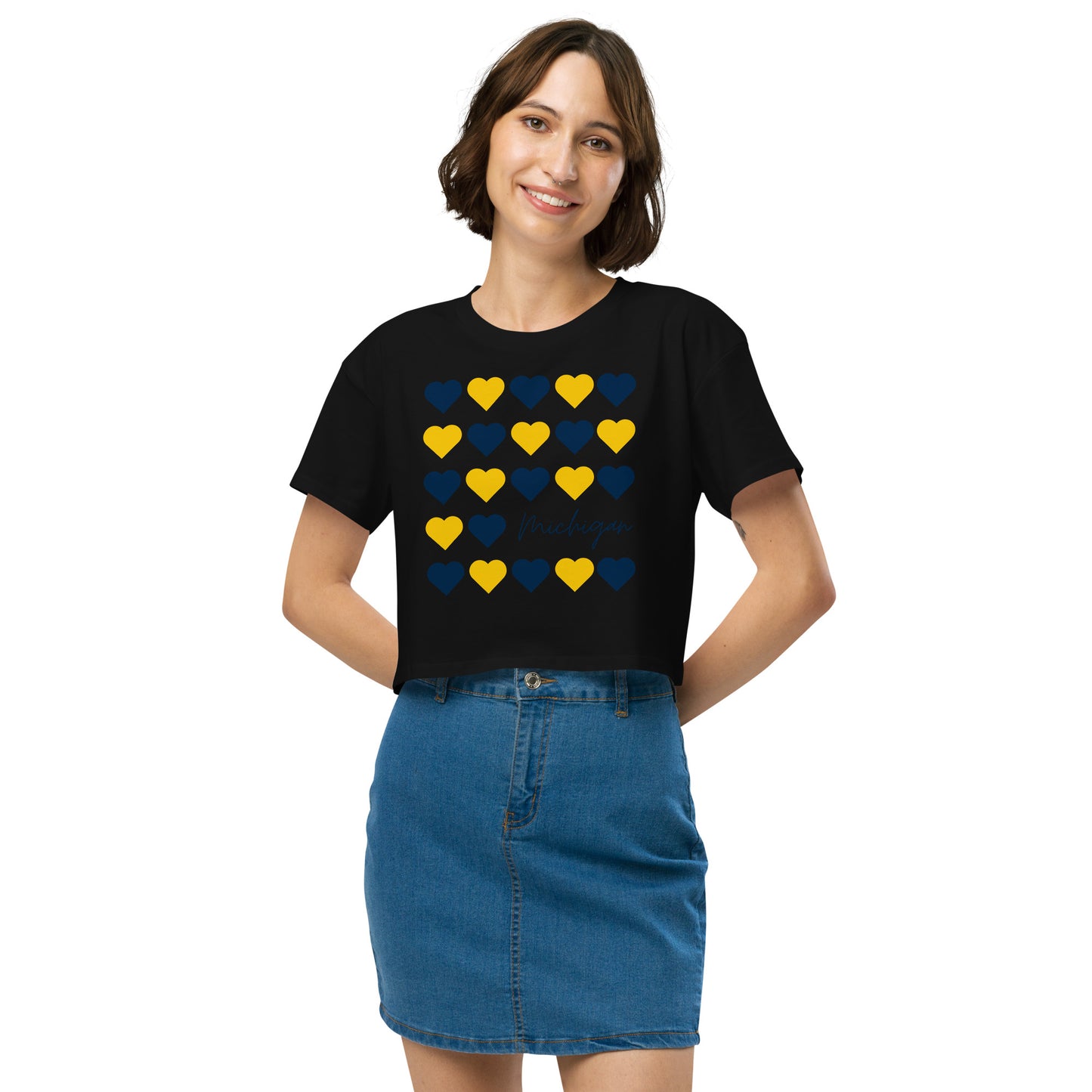 University of Michigan Hearts Women’s crop top