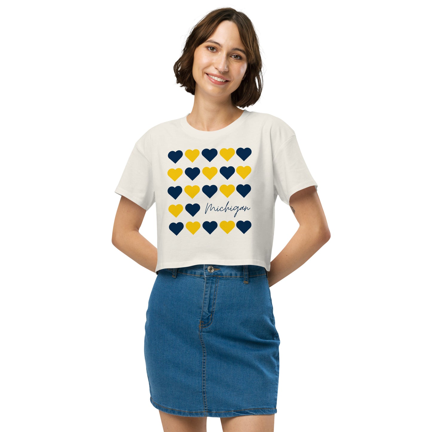 University of Michigan Hearts Women’s crop top