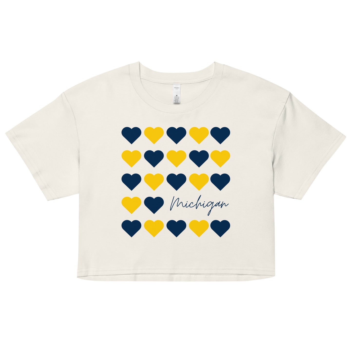 University of Michigan Hearts Women’s crop top