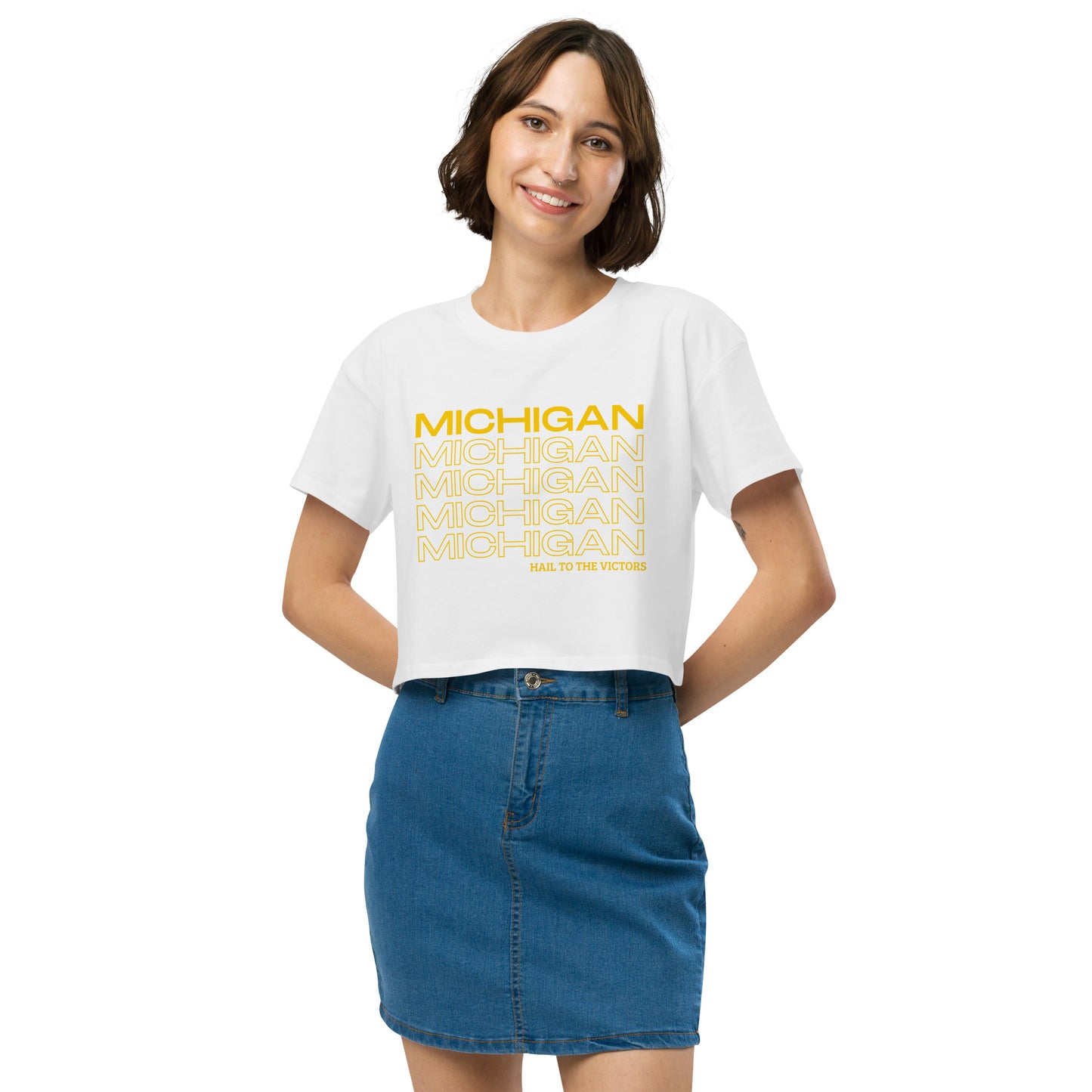 University of Michigan Have a Good Day Women’s crop top