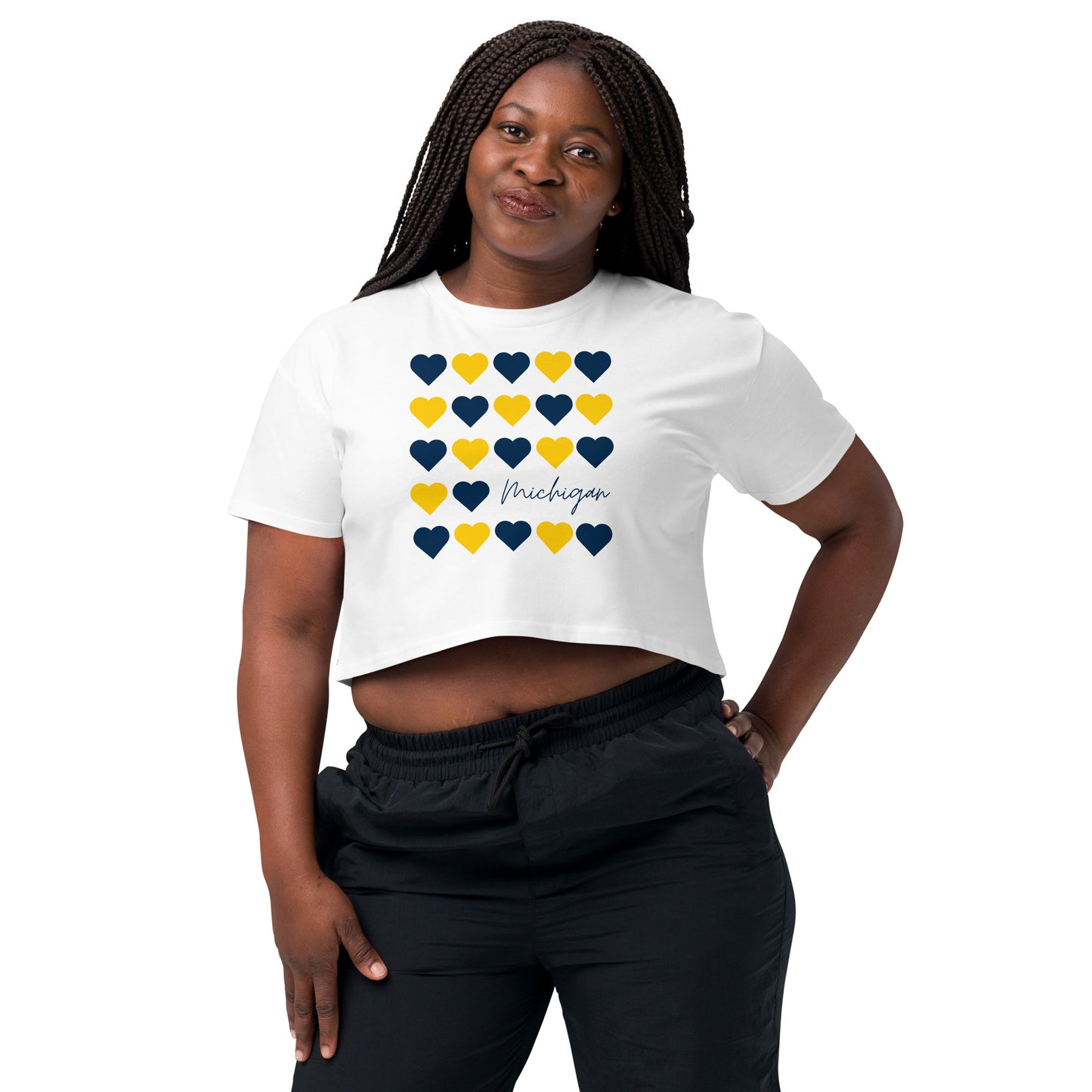 University of Michigan Hearts Women’s crop top