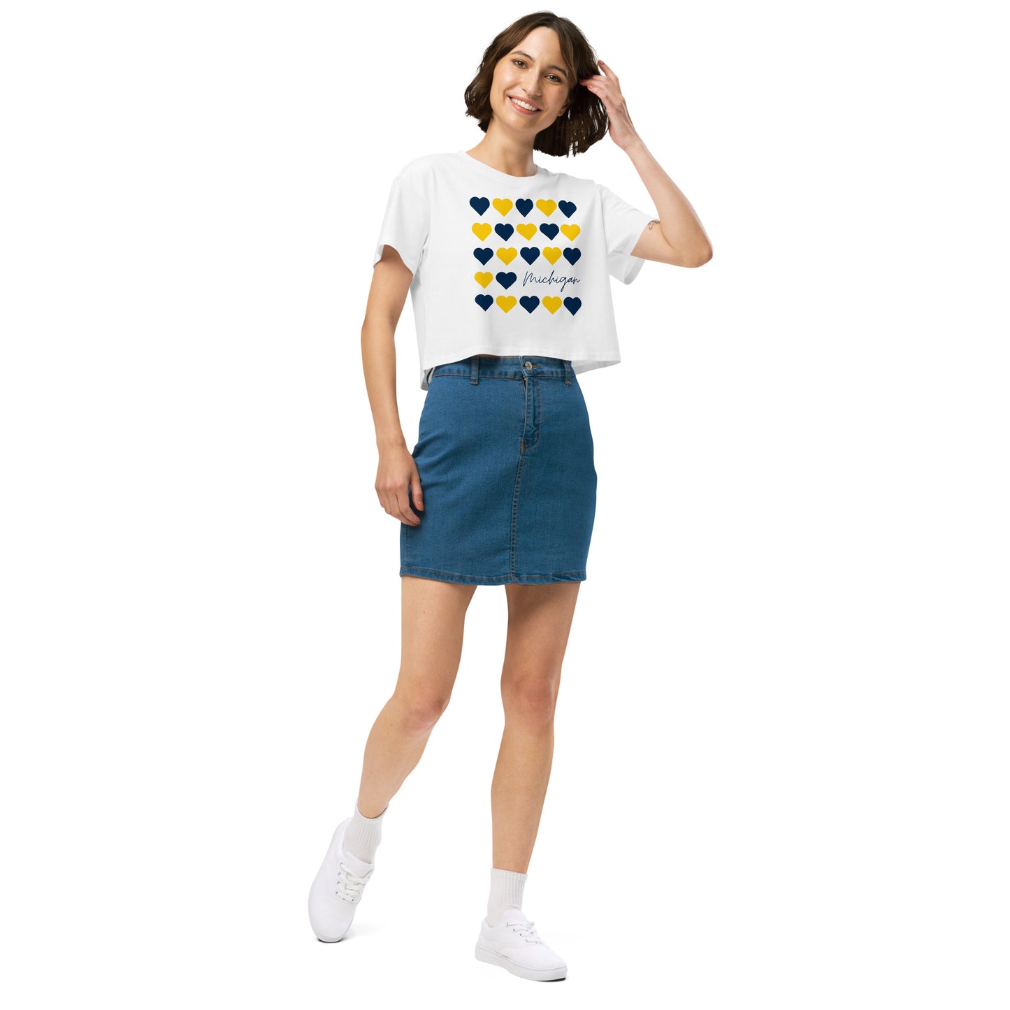 University of Michigan Hearts Women’s crop top