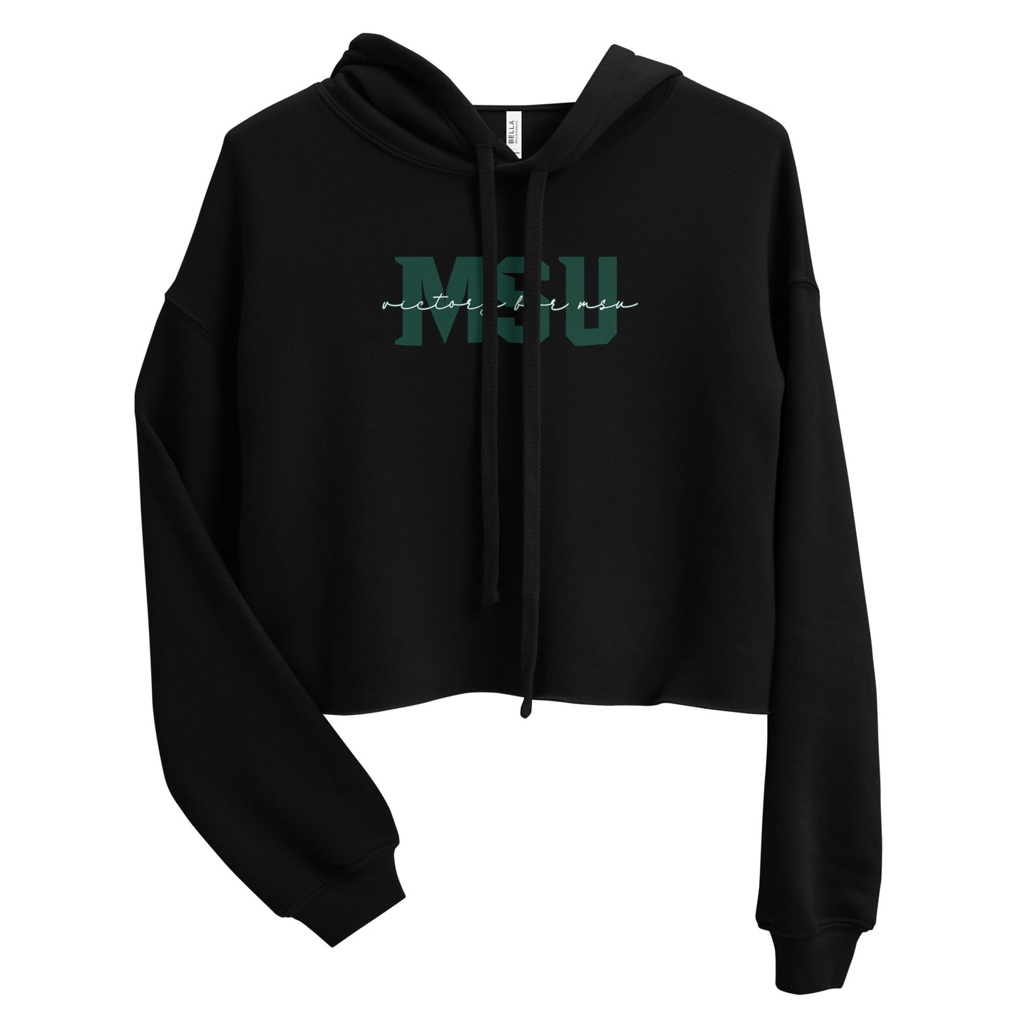 Michigan State "Go Green Go White" Crop Hoodie