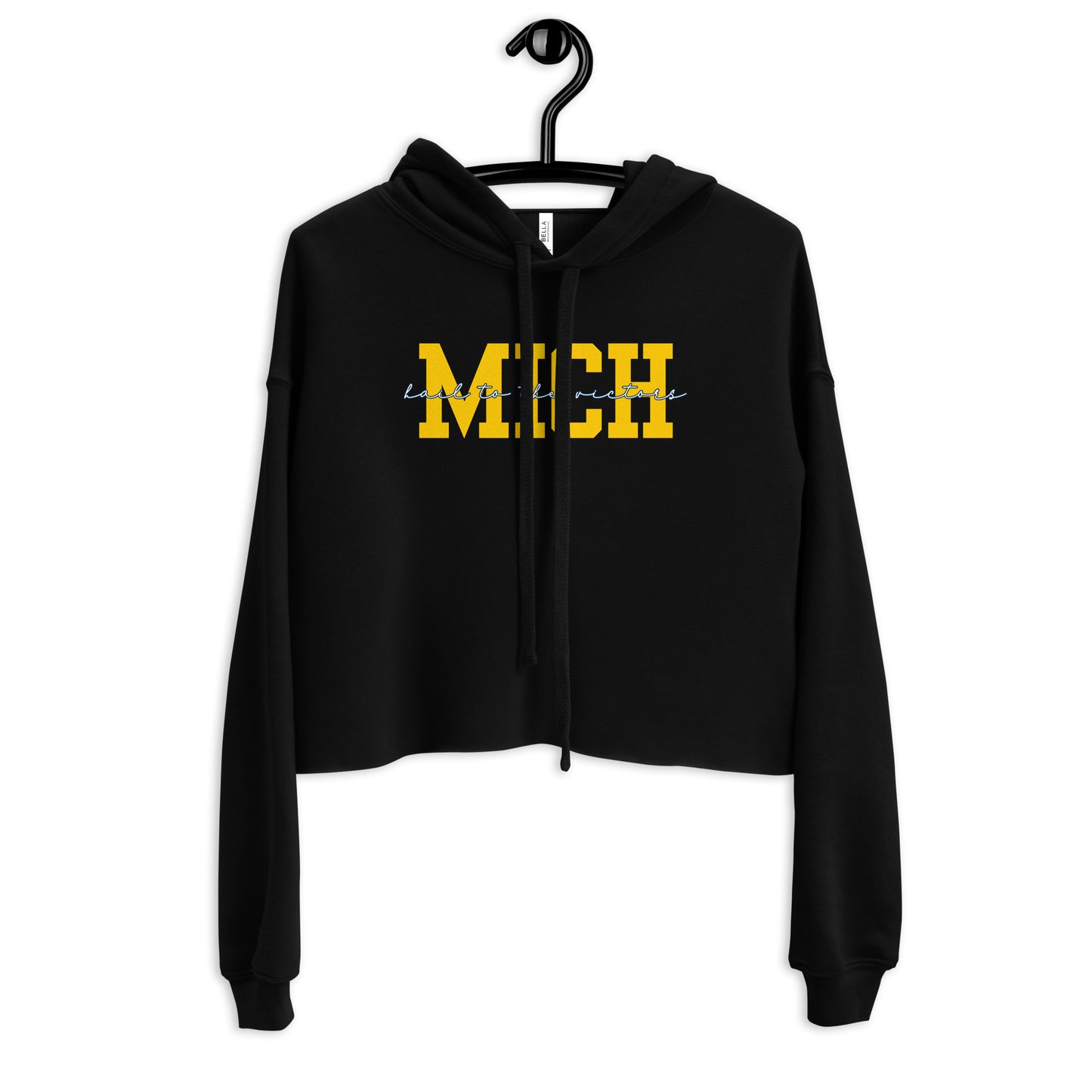 University of Michigan Yellow "Hail" Crop Hoodie