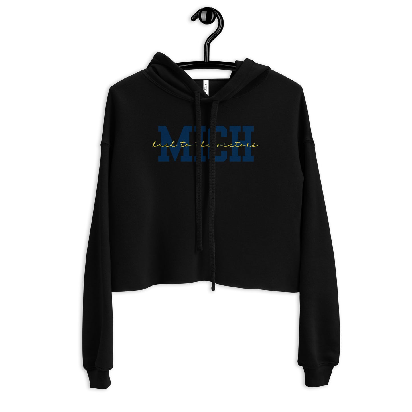 University of Michigan Blue "Hail" Crop Hoodie