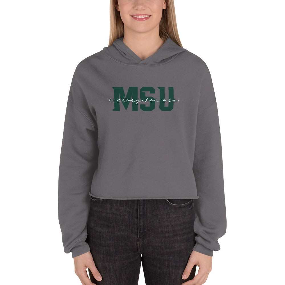 Michigan State "Victory for MSU" Crop Hoodie