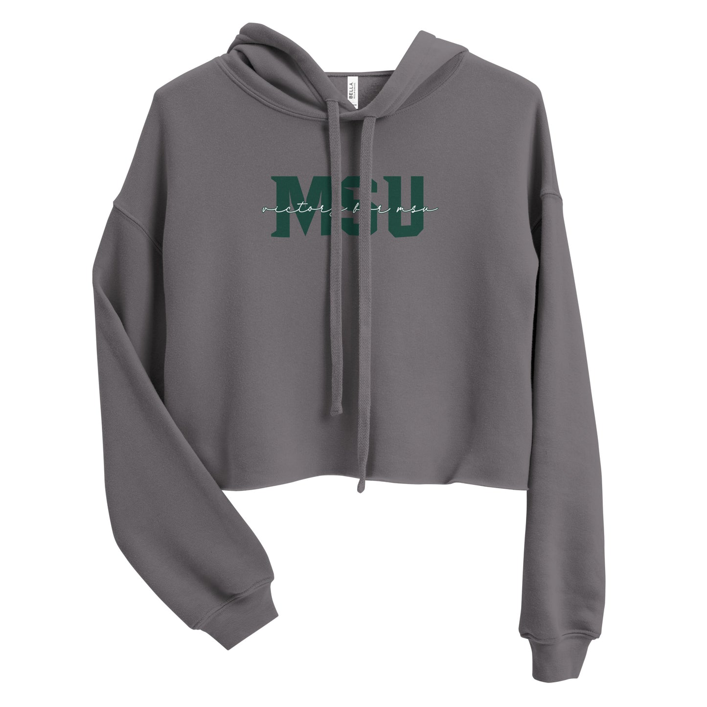 Michigan State "Go Green Go White" Crop Hoodie