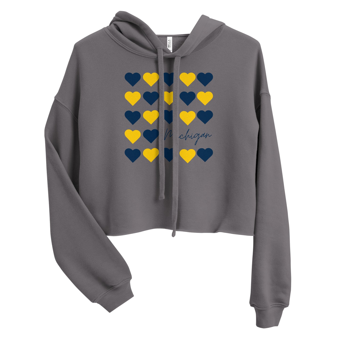 University of Michigan Hearts Crop Hoodie