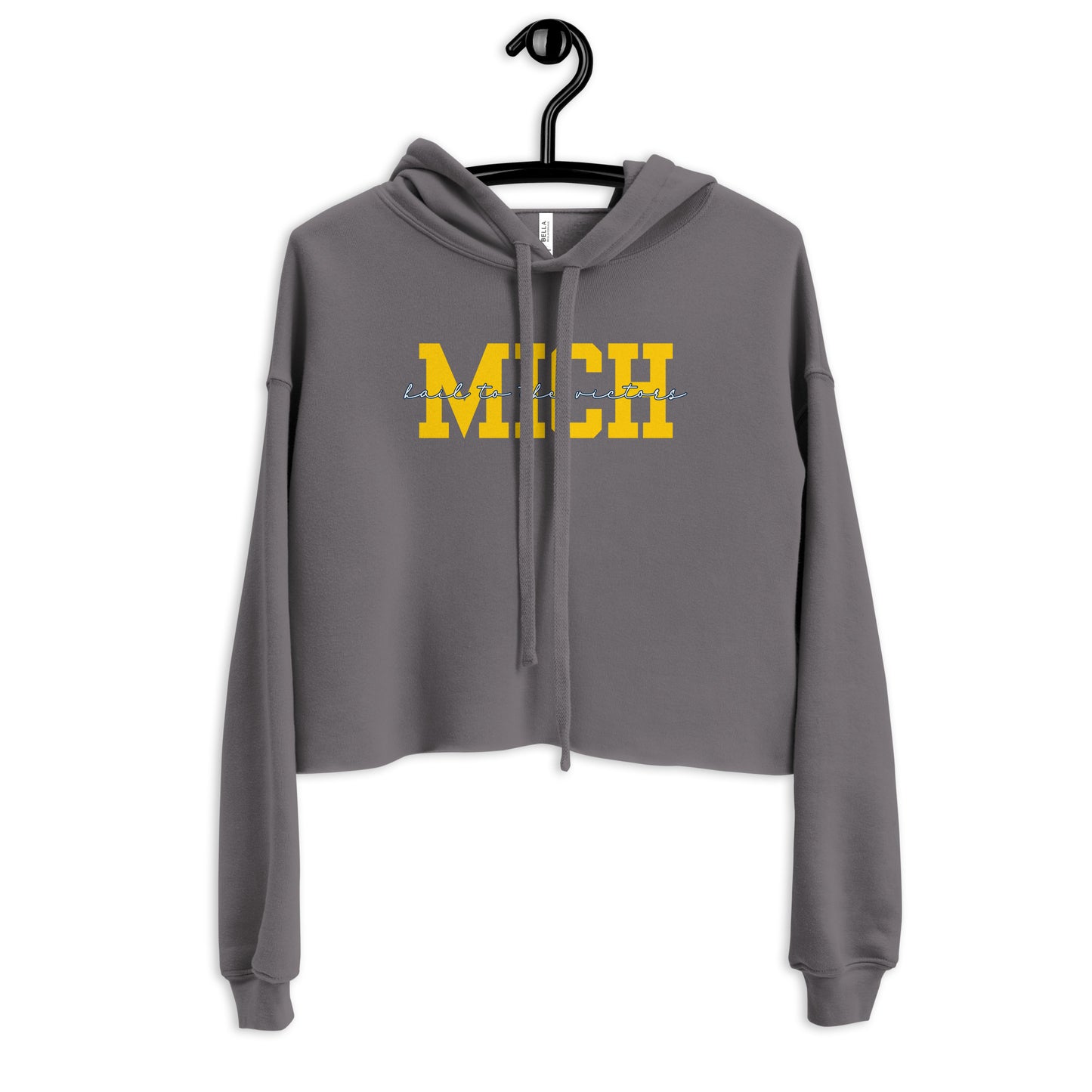 University of Michigan Yellow "Hail" Crop Hoodie