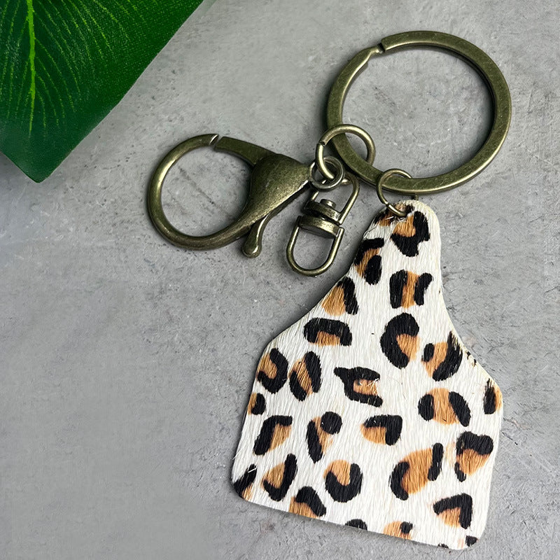 Cow Tag Key Chain