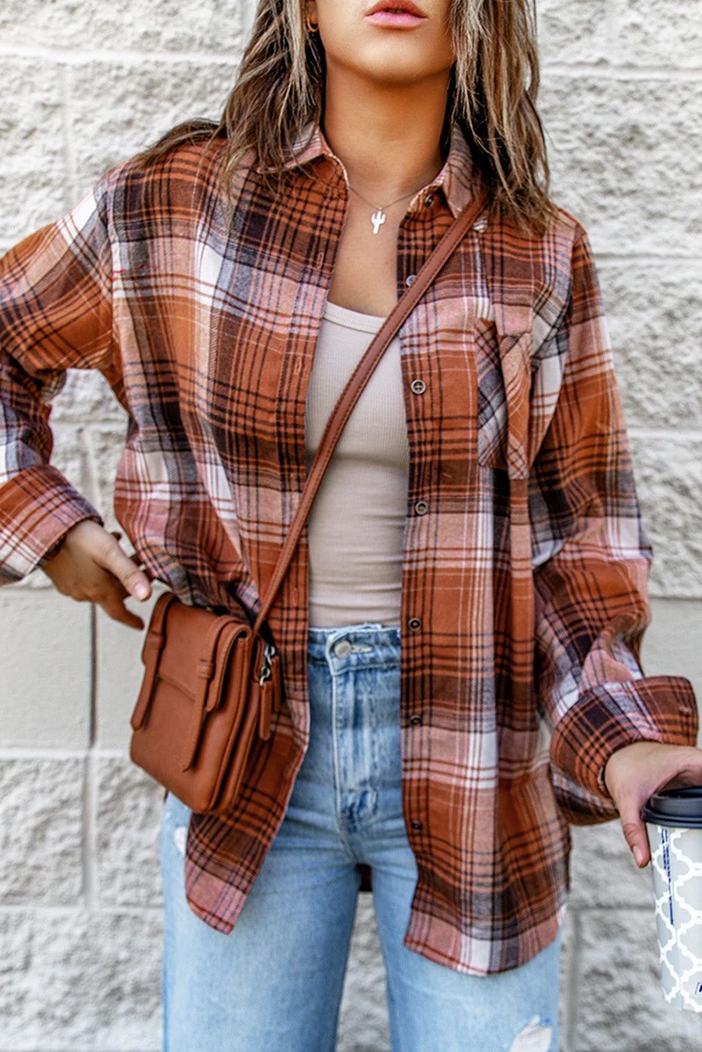 Terracotta Pocket Flannel Shirt