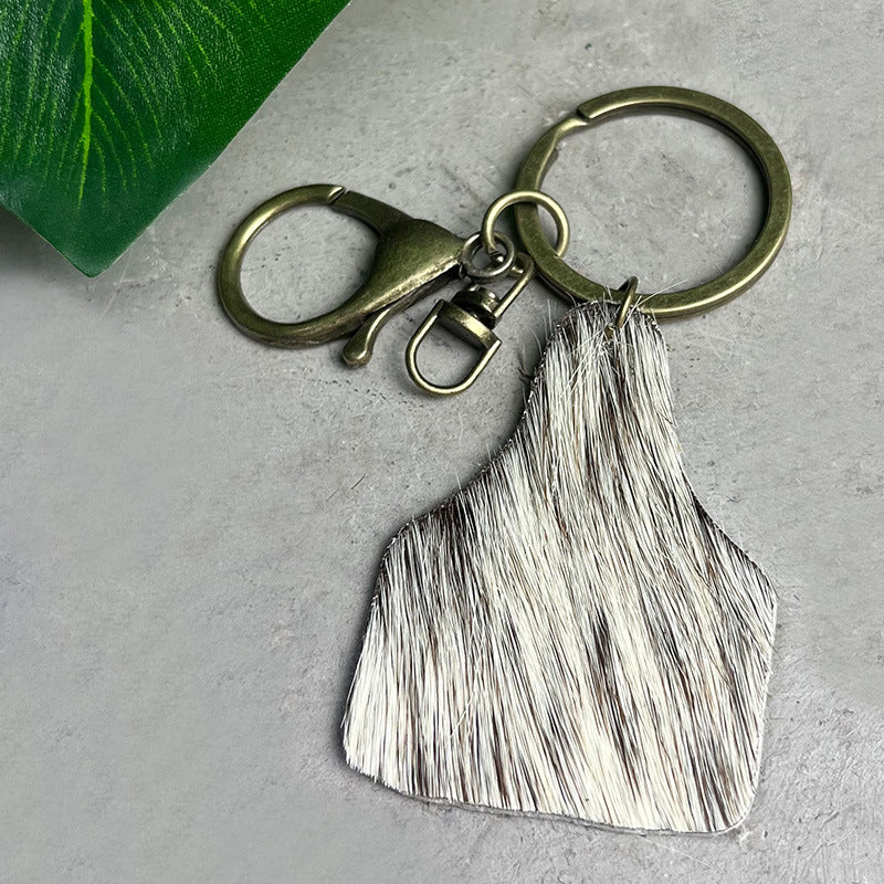 Cow Tag Key Chain