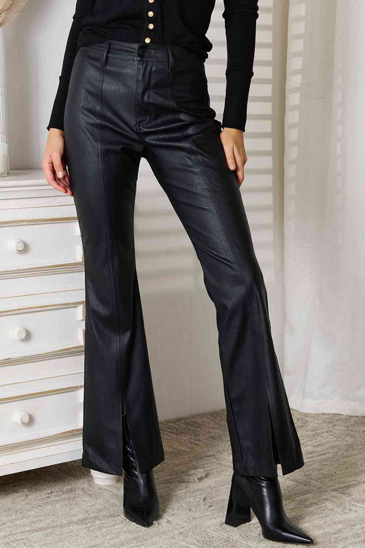 Slit Flare Leg Pants