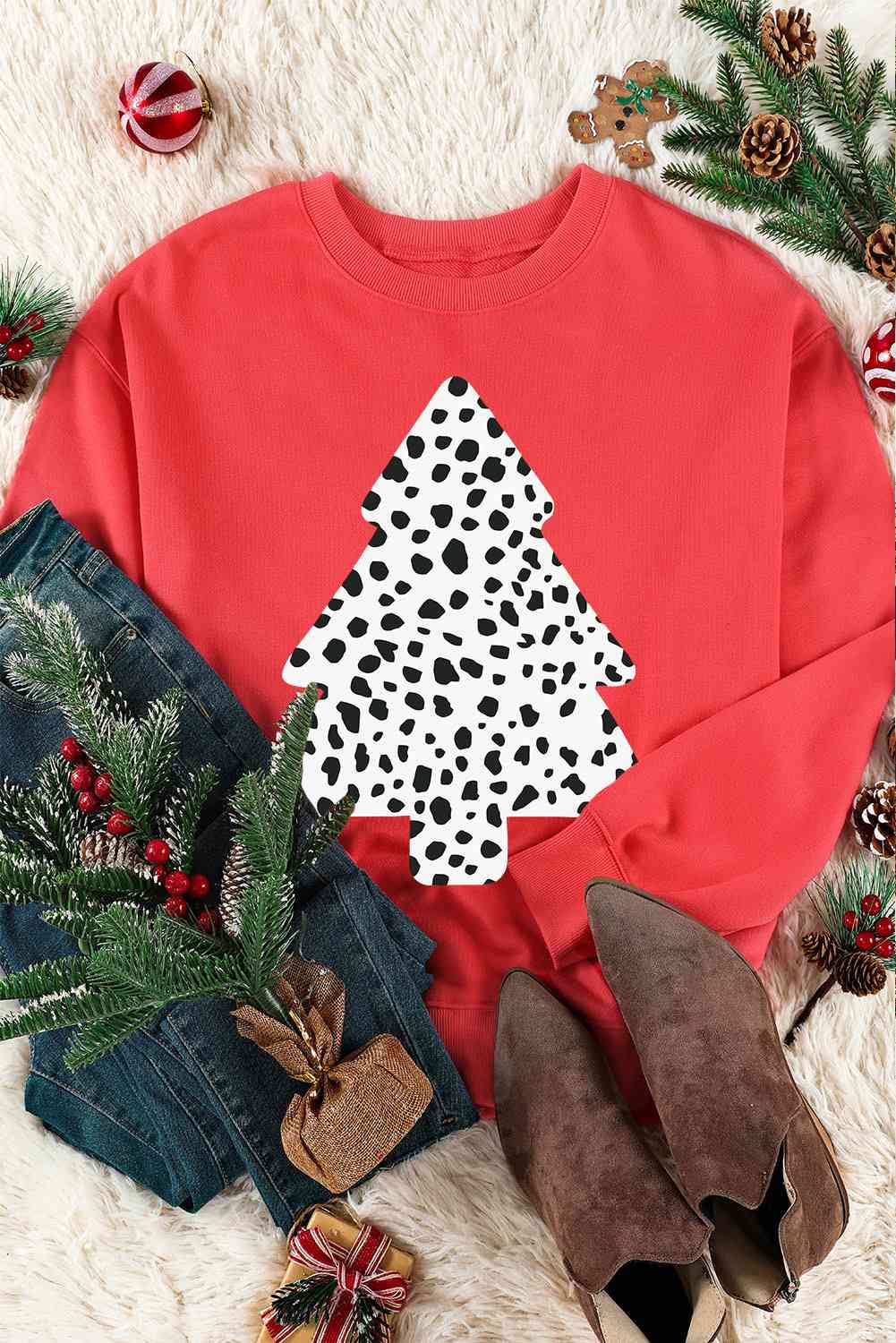 Christmas Tree Graphic Sweatshirt