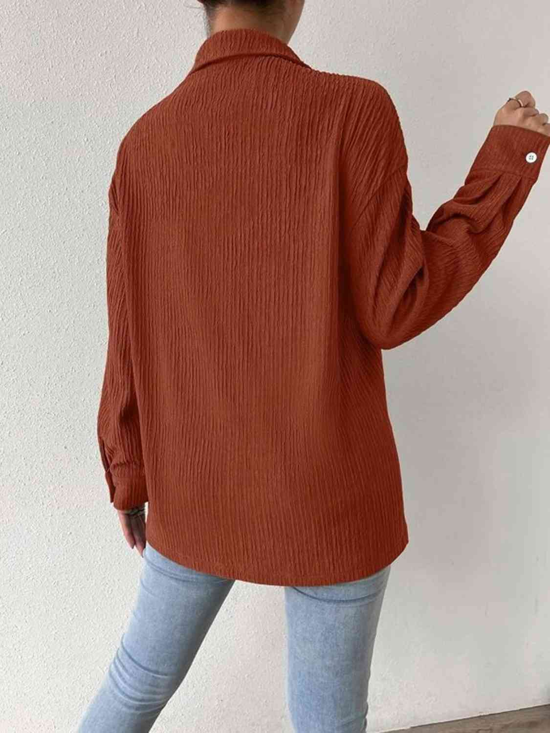 Textured Drop Shoulder Shirt