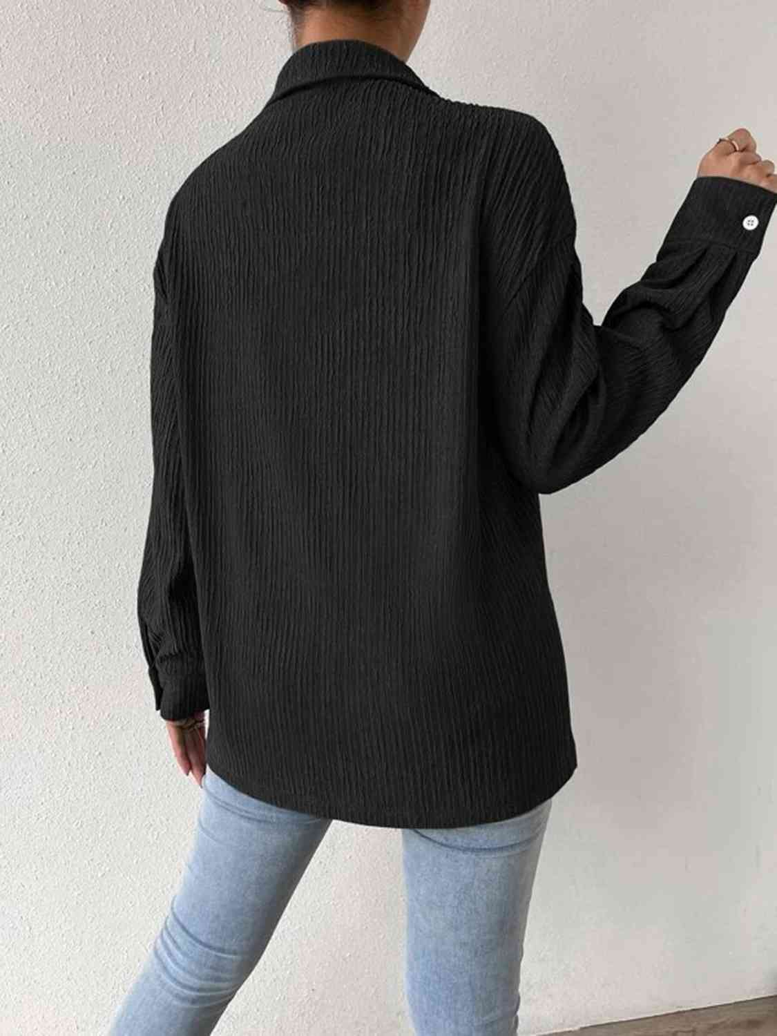 Textured Drop Shoulder Shirt