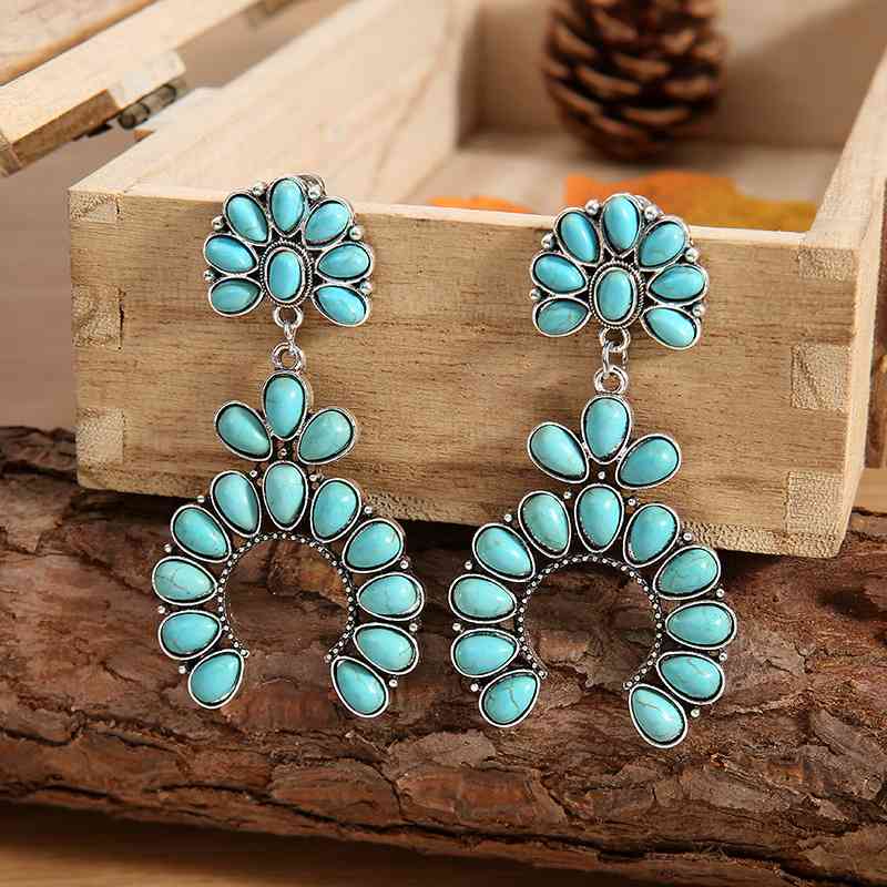 Artificial Turquoise Drop Earrings