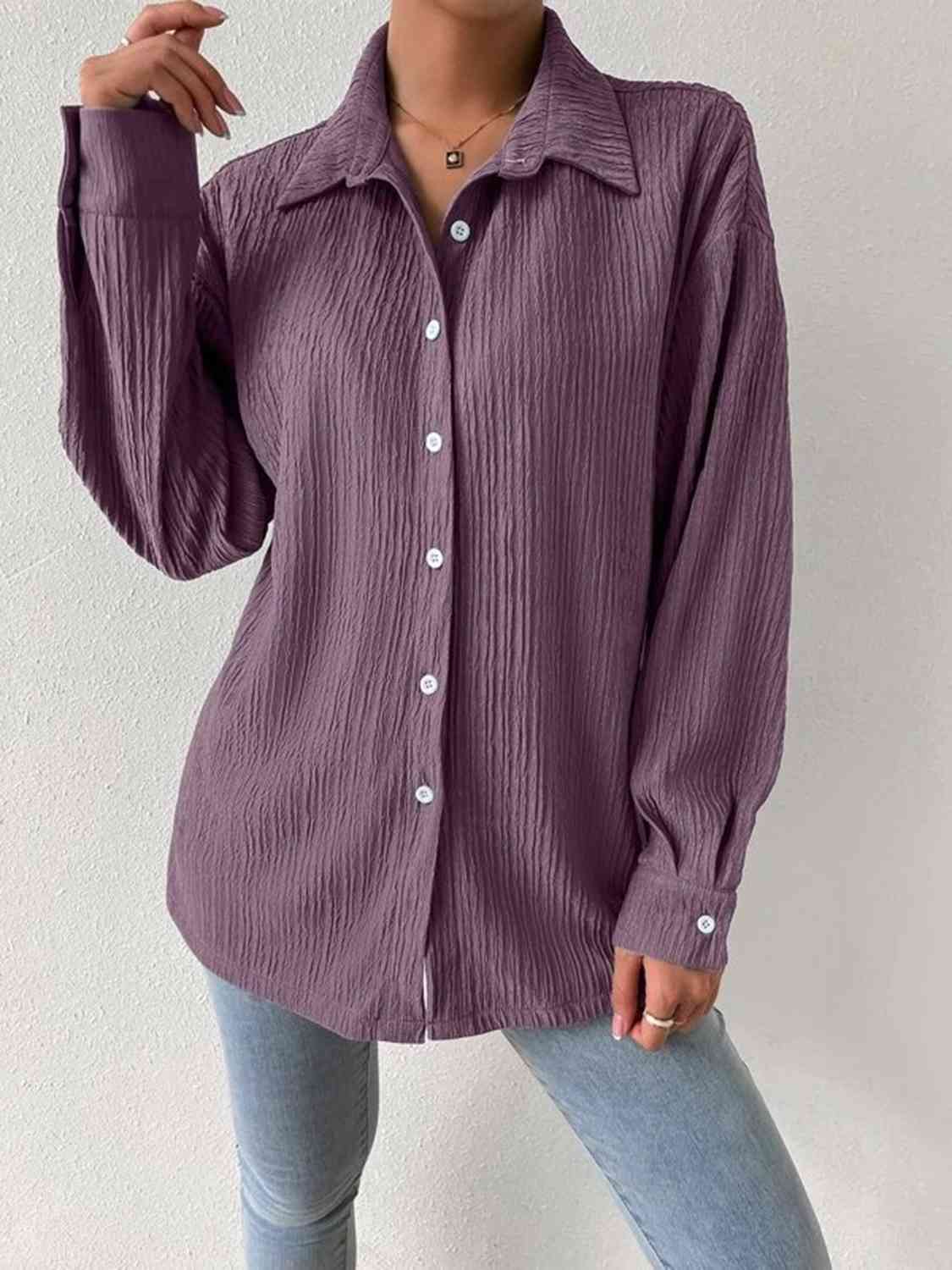 Textured Drop Shoulder Shirt